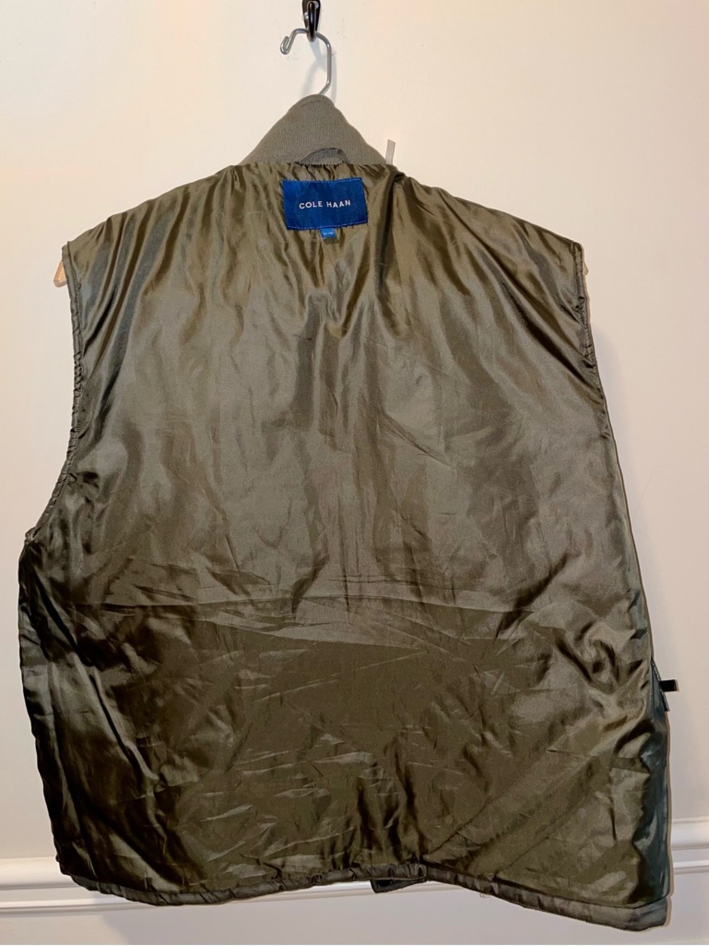 Cole Haan Quilted Green Vest with Stand Collar - Picture 11 of 14